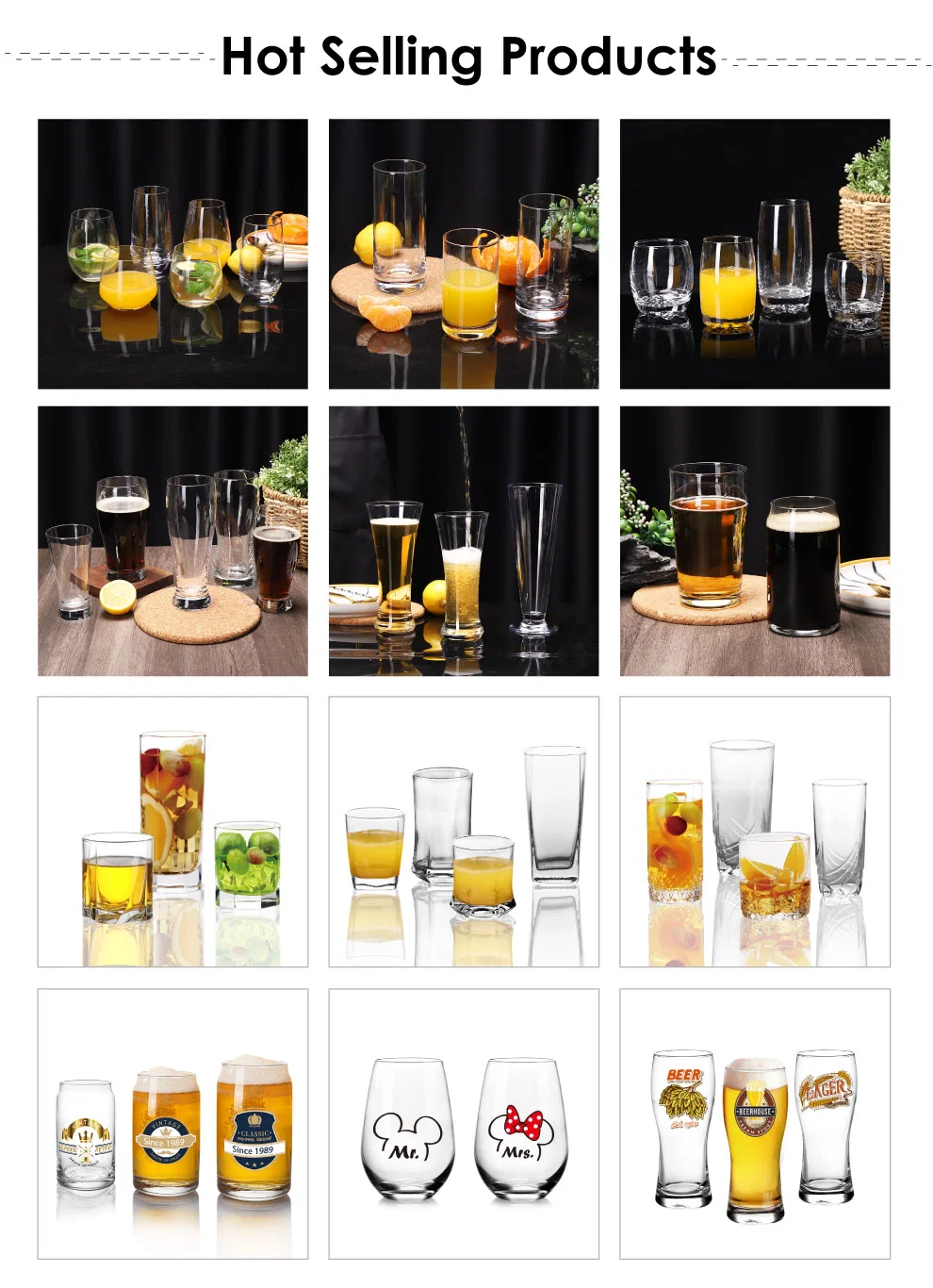 Handmade Luxury Glass Water Cups 480ml Embossed Clear Drinking Glass Cup Gold Rim Stemless Wine Glass