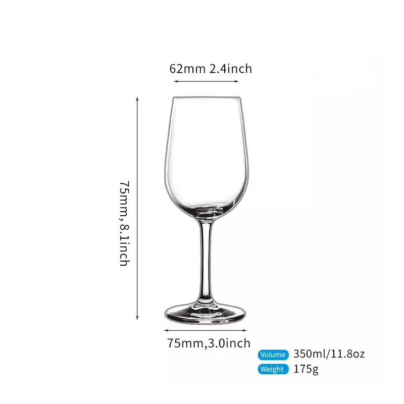 New Design 350ml 11.84oz Novelty Luxury Crystal Wine Glasses for Chardonnay